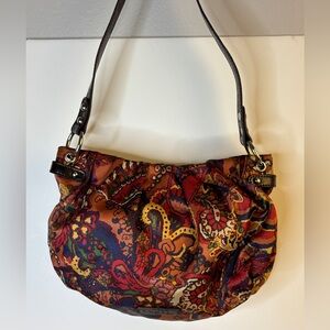 Y2K Vintage Colorful Nine West Minamalist‎ Fabric Red Paisley Women's Bag